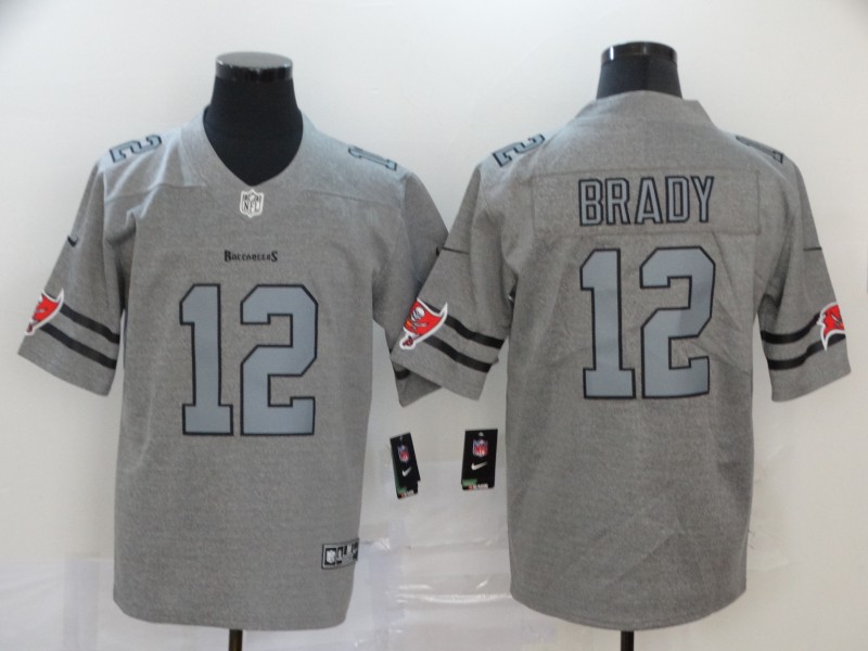 Men Tampa Bay Buccaneers #12 Brady grey New Nike Limited Vapor Untouchable NFL Jerseys style 2->women nfl jersey->Women Jersey